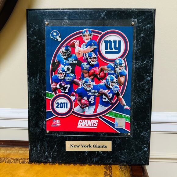 NFL New York Giants 46 Super Bowl XLVI Champs 2011 2012 Roster Collector Plaque - Picture 3 of 5